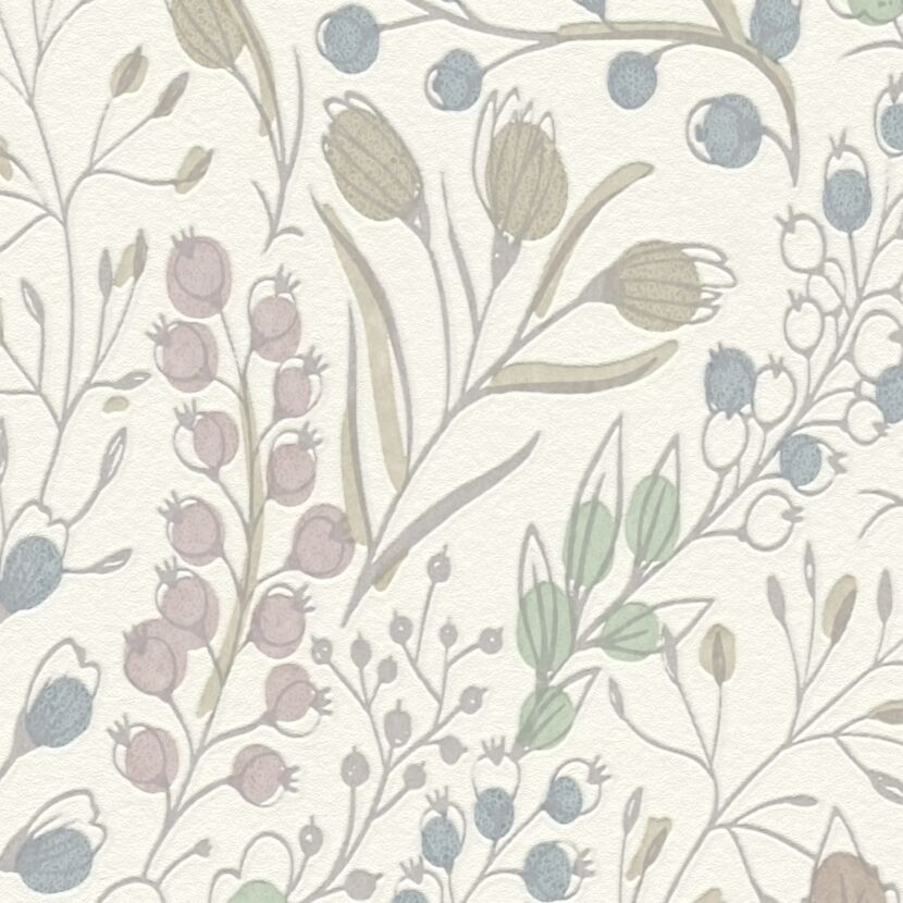 Blumenrankenmuster in Pastelltönen