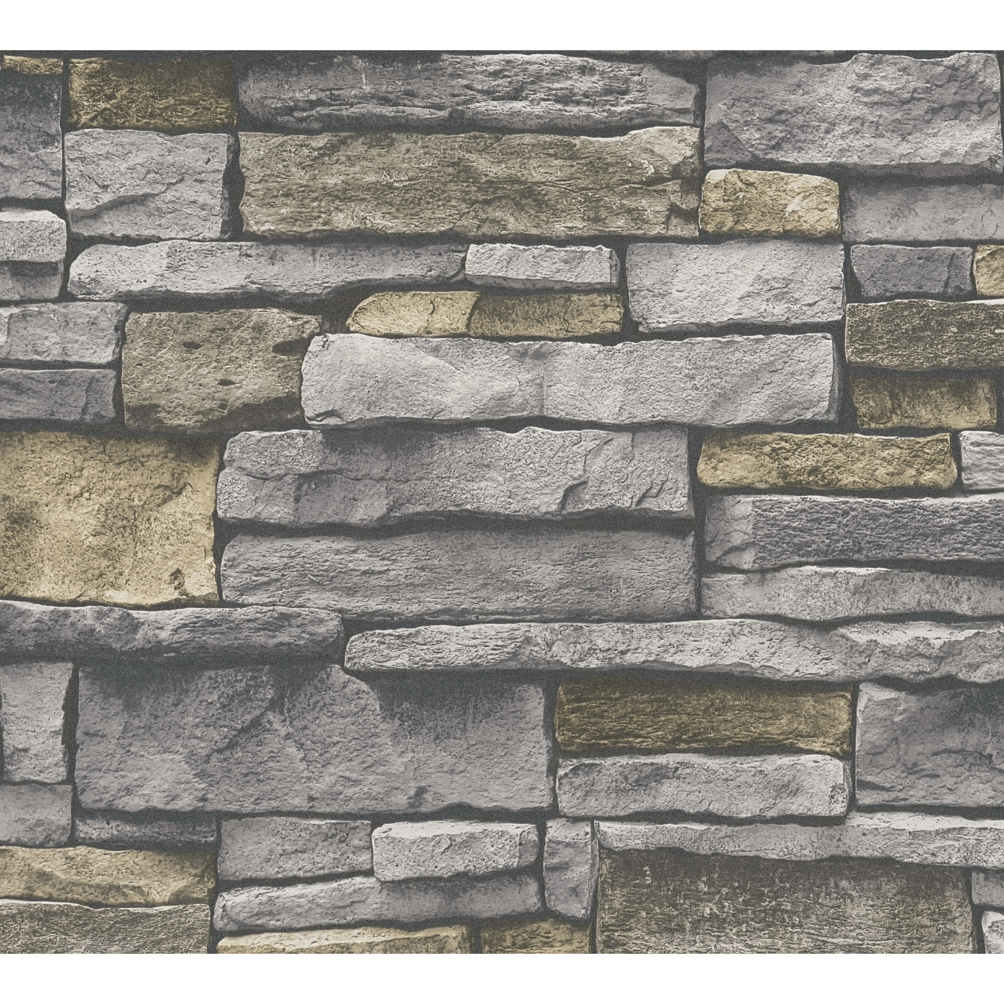 Vliestapete 'Terra' Naturstein-Optik grau/beige 0,53 x 10,05 m