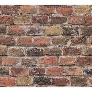 Vliestapete 'Wood n Stone 2' Steinmauer mehrfarbig 0,53 x 10,05 m