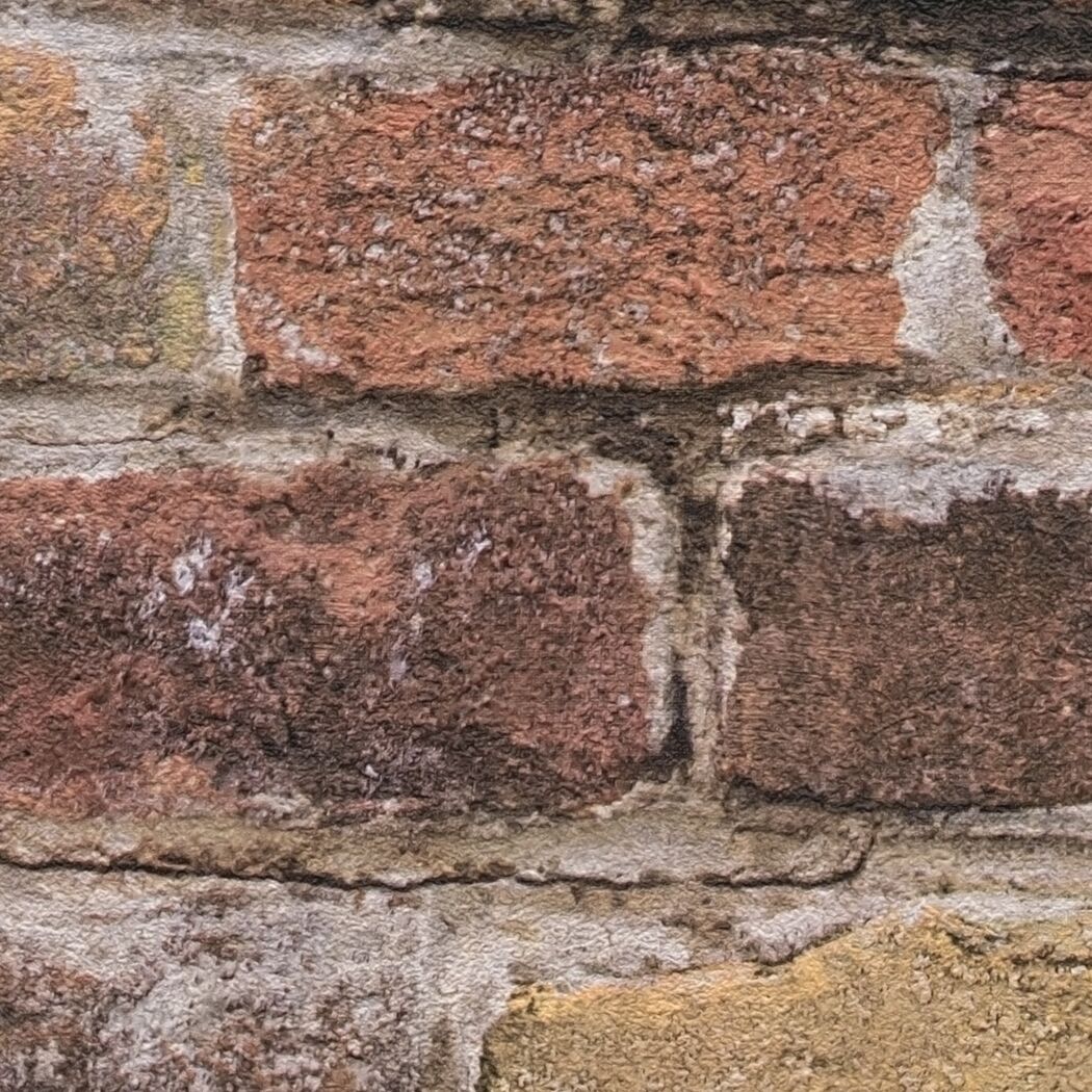 Nahaufnahme einer roten Backsteinwand