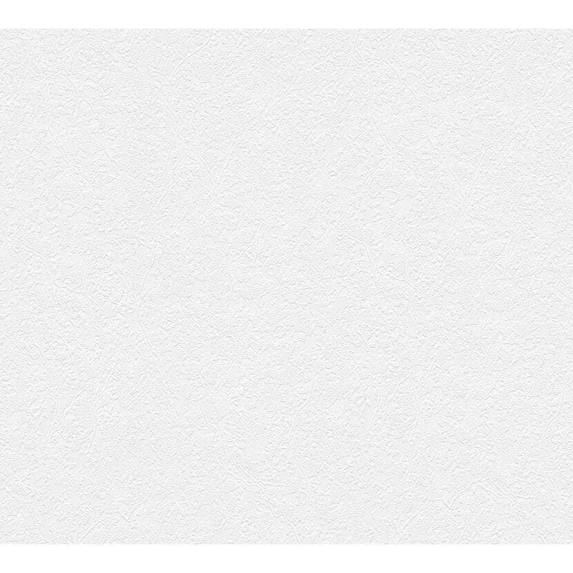 Weiße Vliestapete Shades of White mit Rauputzstruktur
