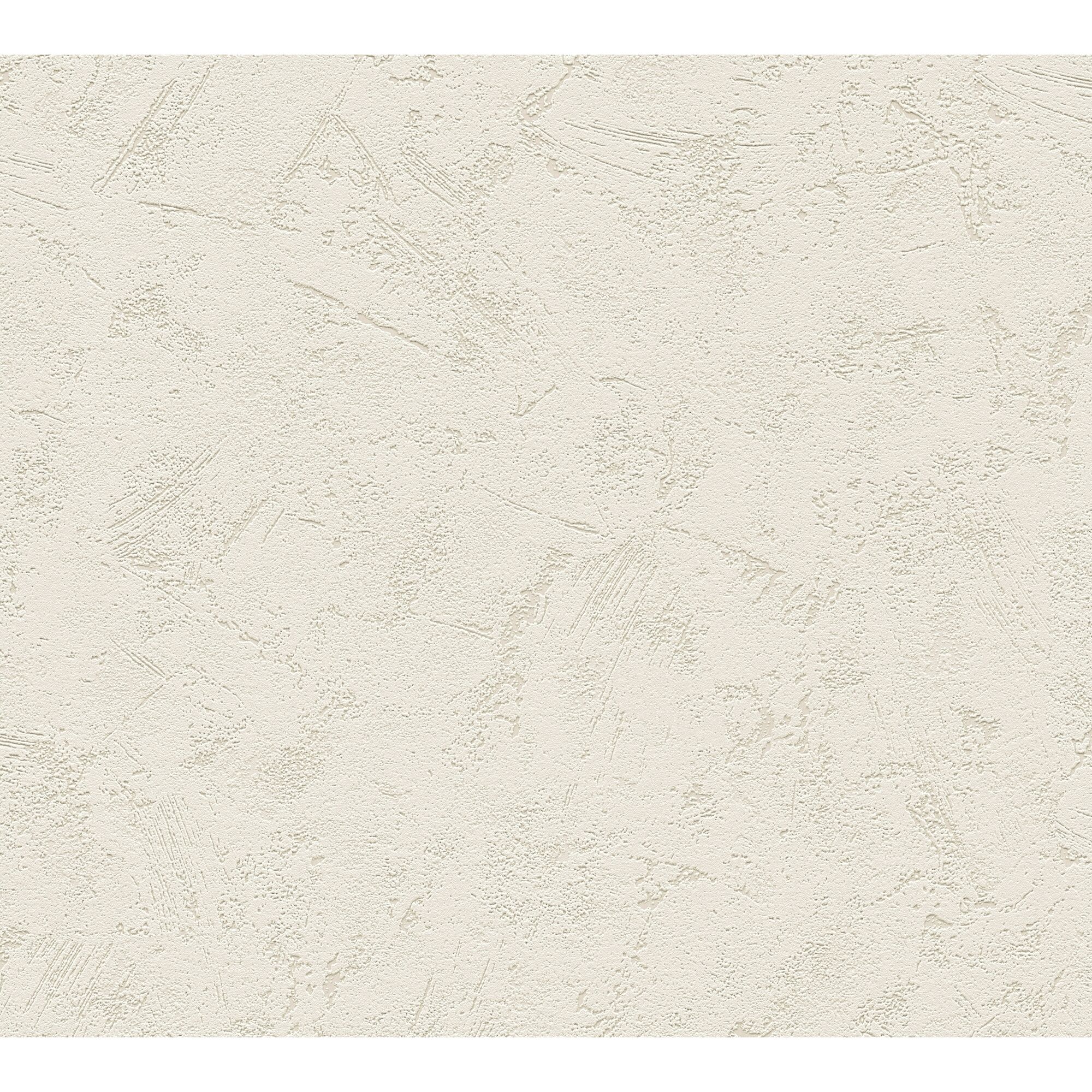 Cremefarbene Vliestapete in Putzoptik