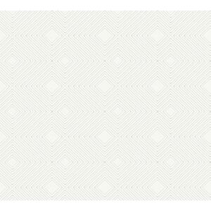 Vliestapete 'Shades of White' Rauten weiß 10,05 x 0,53 m
