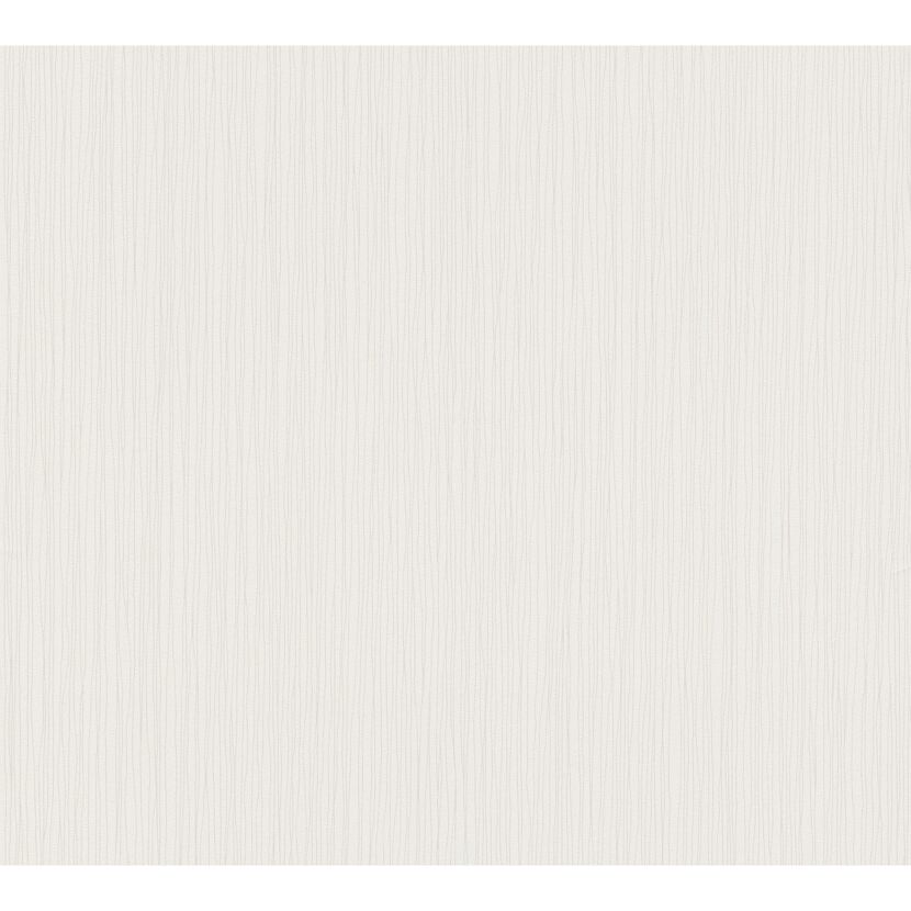 Vliestapete Shades of White mit feinen Streifen