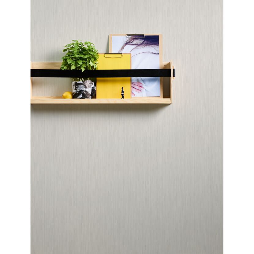 Vliestapete Shades of White mit Streifenmuster