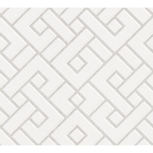 Vliestapete 'Shades of White' 3DGrafik weiß 10,05 x 0,53 m