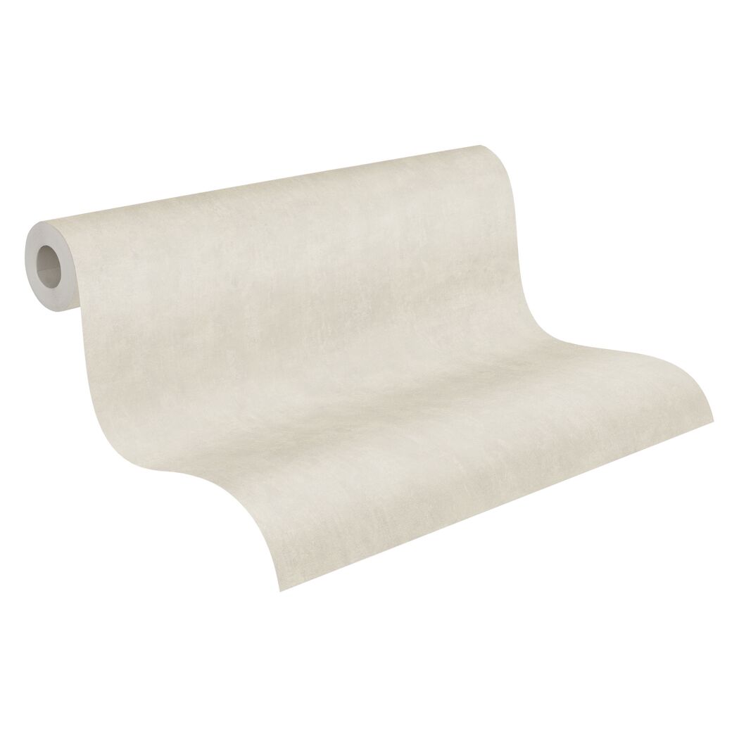 Beige Vliestapete Cuba, Putzoptik, Rolle
