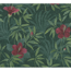 Verkleinertes Bild von Vliestapete 'Cuba' Blätter, Blüten grün/rot 10,05 x 0,53 m