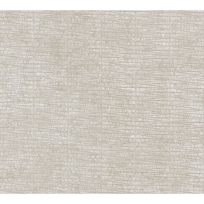 Beige Vliestapete Hygge 2 mit Linienmuster