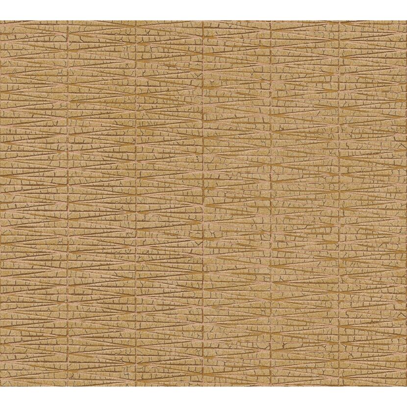 Beige gemusterte Vliestapete Hygge 2