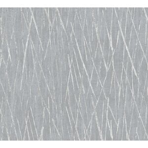 Vliestapete 'Hygge 2' Streifen grau/silber 10,05 x 0,53 m