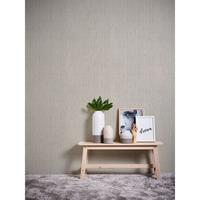 Vliestapete Hygge 2 Uni, beige