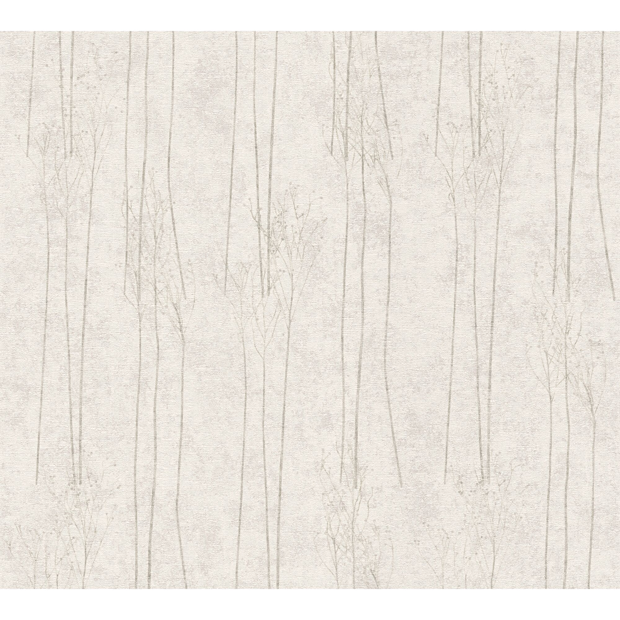 Beige Vliestapete mit feinen Ästen