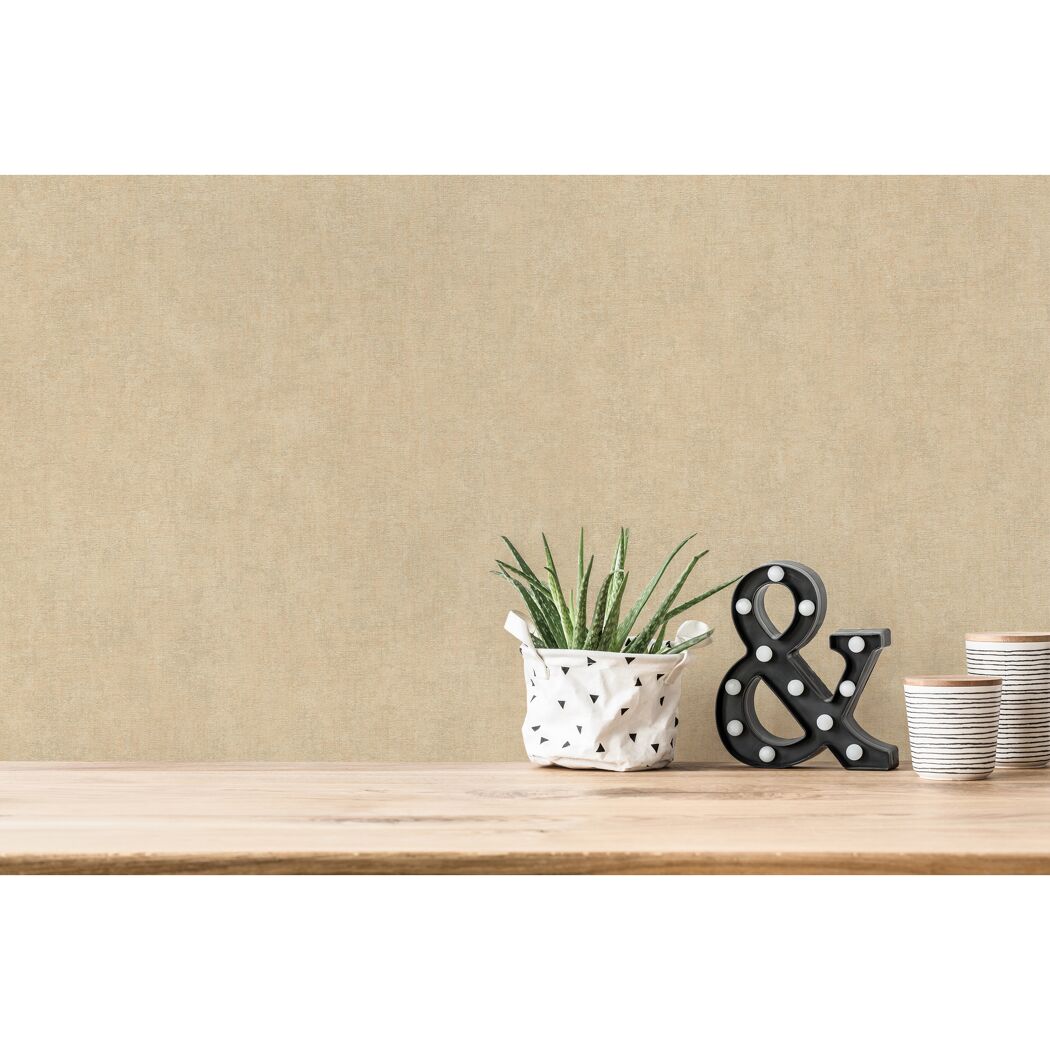 Vliestapete Hygge 2 Unistruktur beige