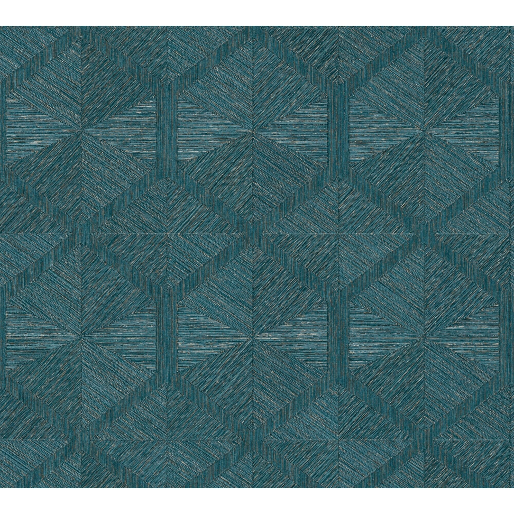 Blaue Tapete mit geometrischem Muster