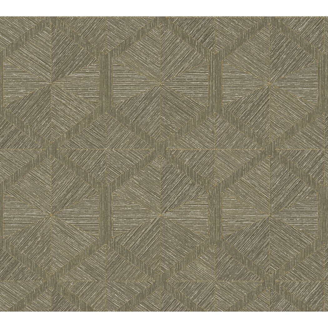 Geometrisches Muster aus goldenen Linien auf grauem Hintergrund