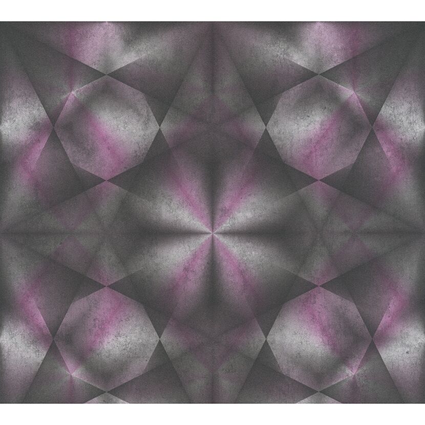 Grafisches Muster in Grau und Rosa