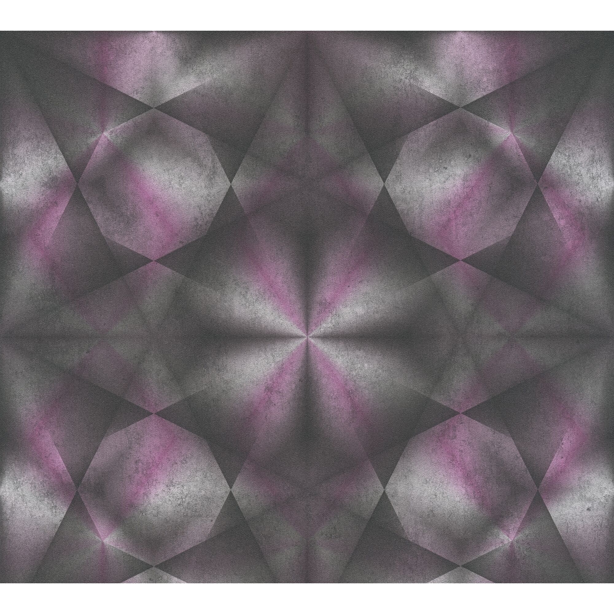 Grafisches Muster in Grau und Rosa