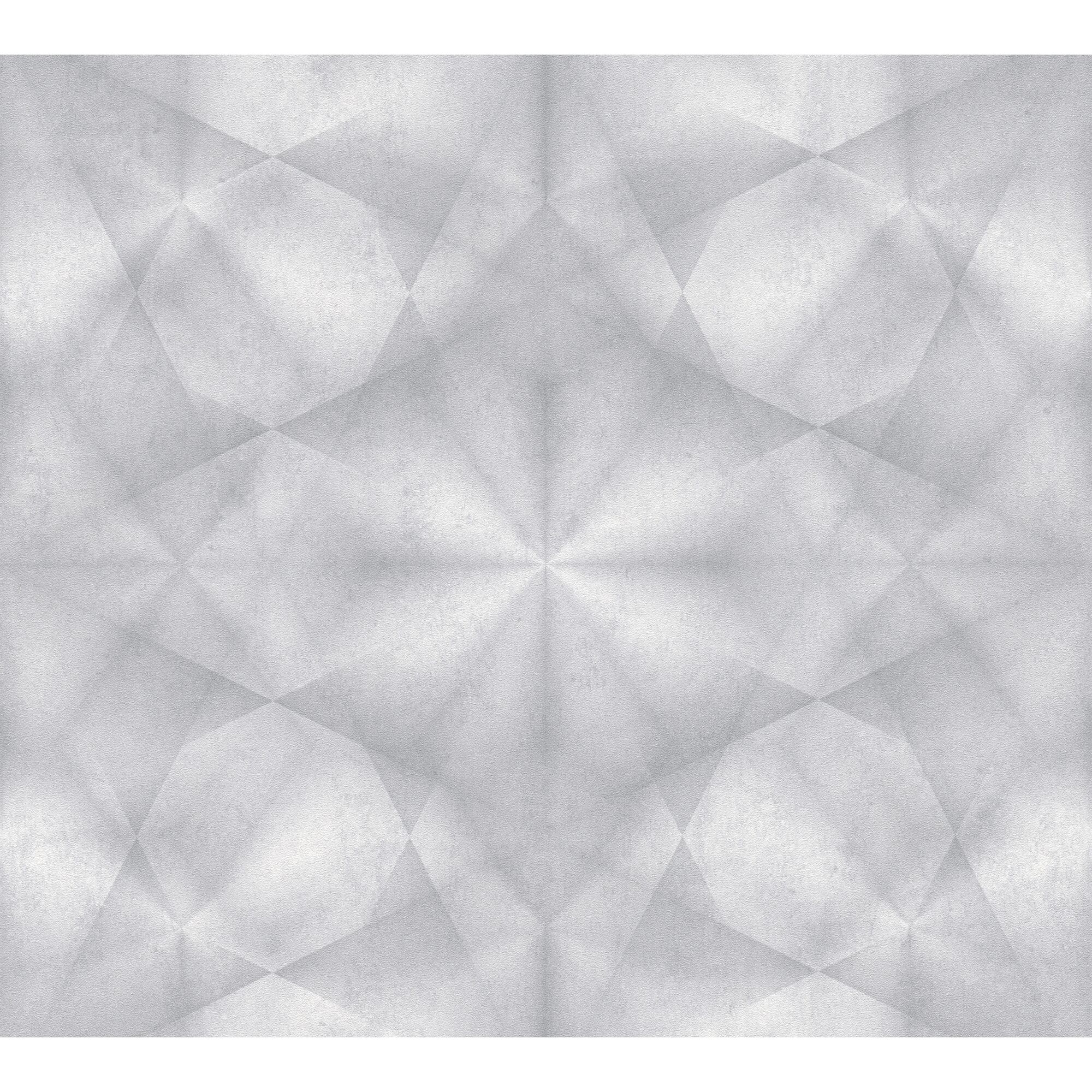 Graue, geometrische Tapete mit Betonoptik