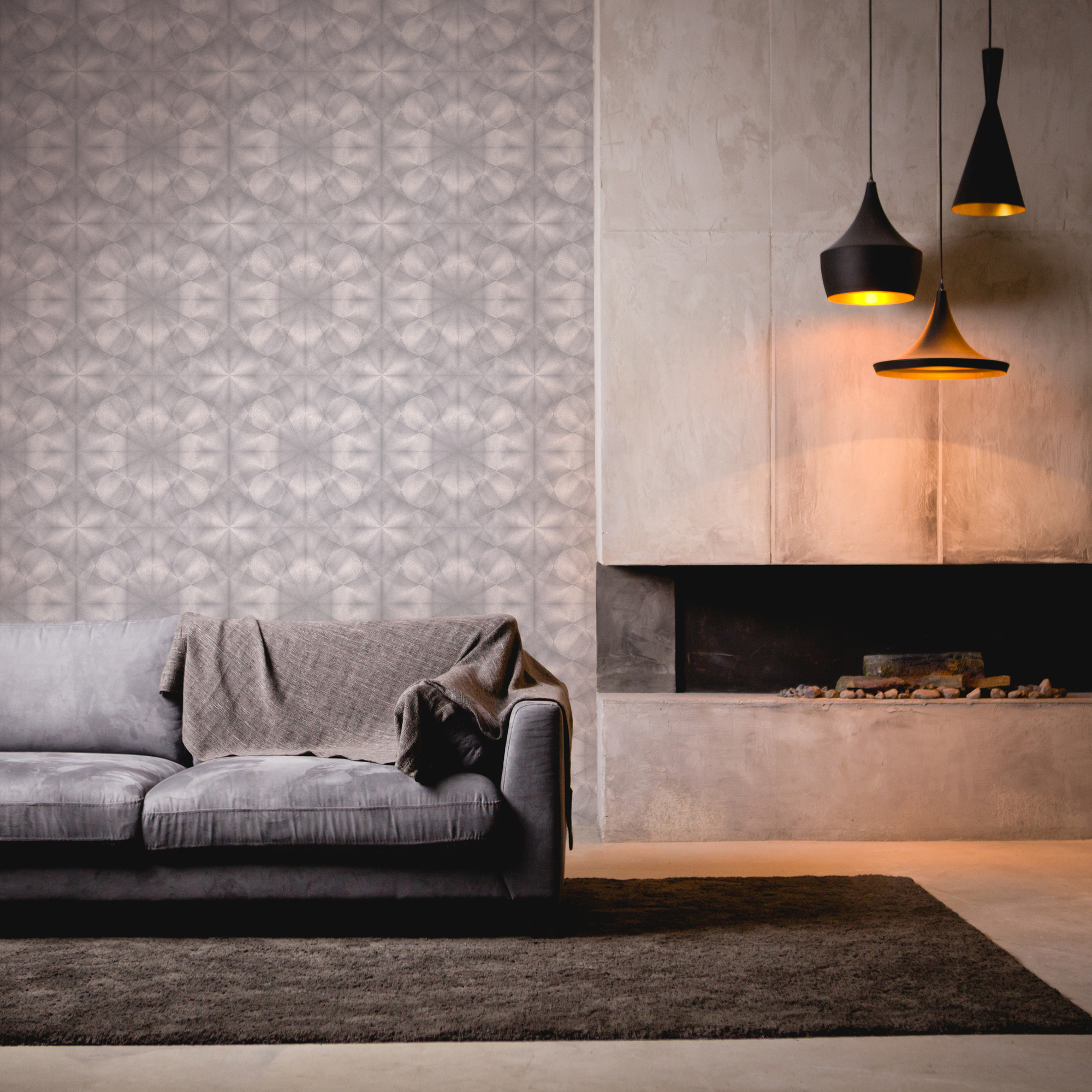Vliestapete 'My Home. My Spa.' Grafik Beton 3D grau 10,05 x 0,53 m + product picture