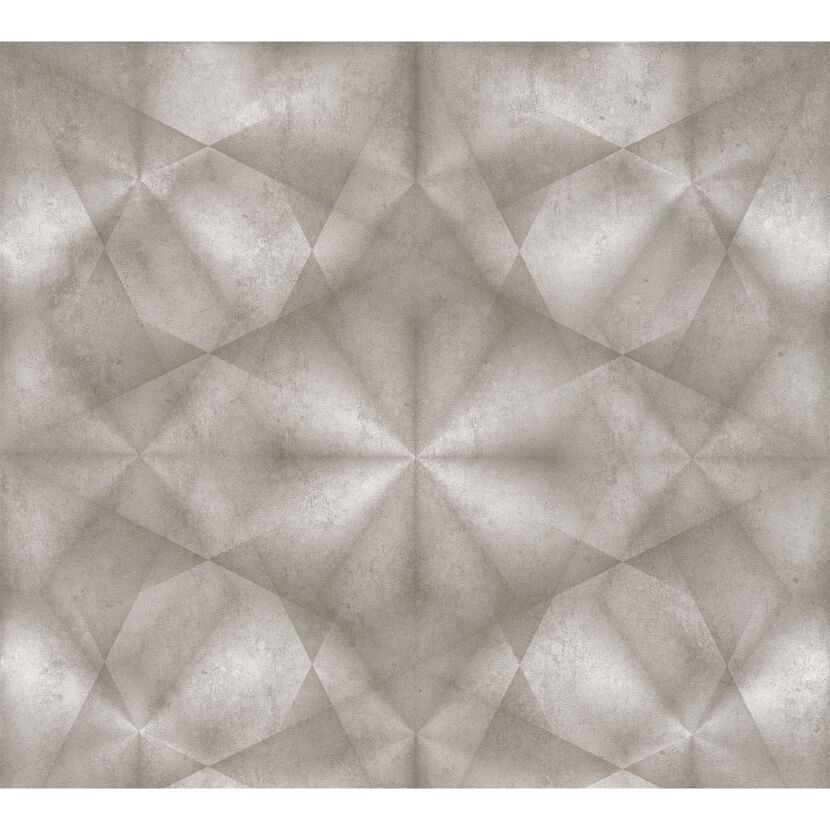 Graue Vliestapete mit geometrischem Muster