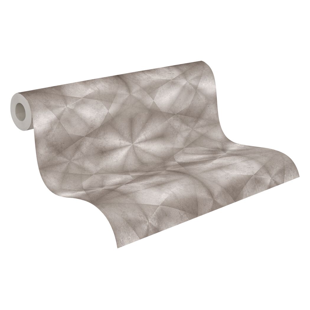 Graue Vliestapete mit geometrischem Muster