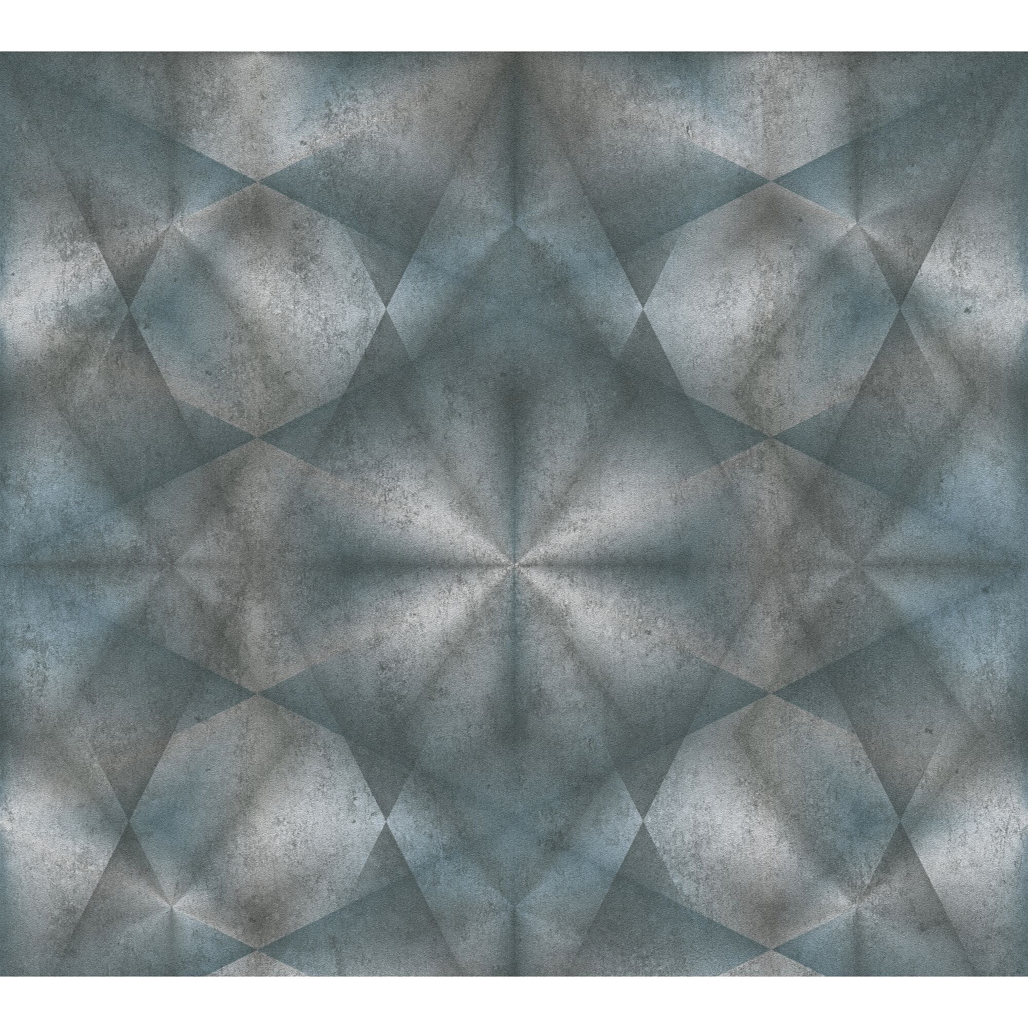 Grafisches Muster in Grau-Blau