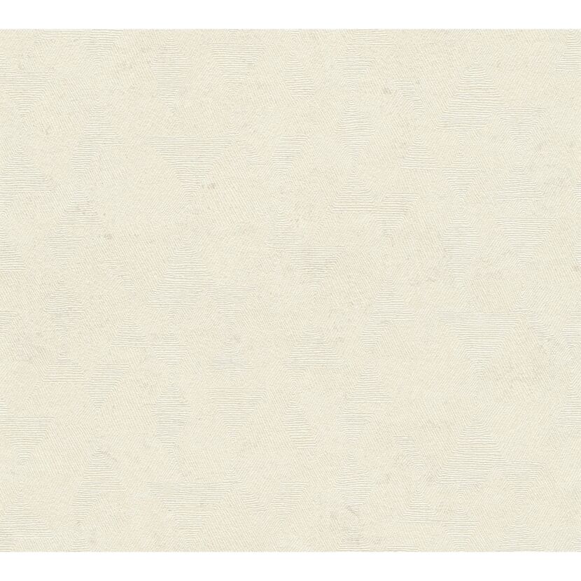 Beige Vliestapete mit geometrischem Muster