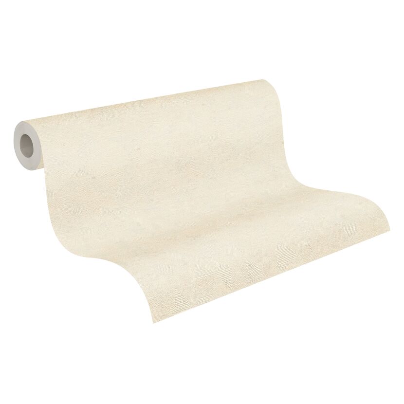 Beige Vliestapete aufgerollt