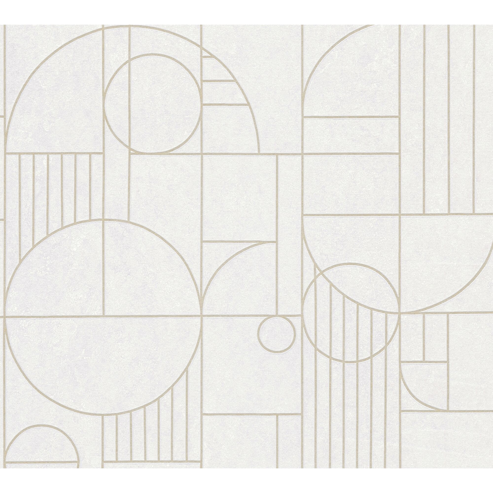 Weißes Muster mit beigen geometrischen Formen