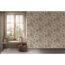 Vliestapete mit Rosenmuster in Beige und Gold