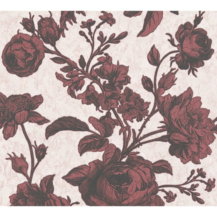 Rosentapete im Vintage-Stil