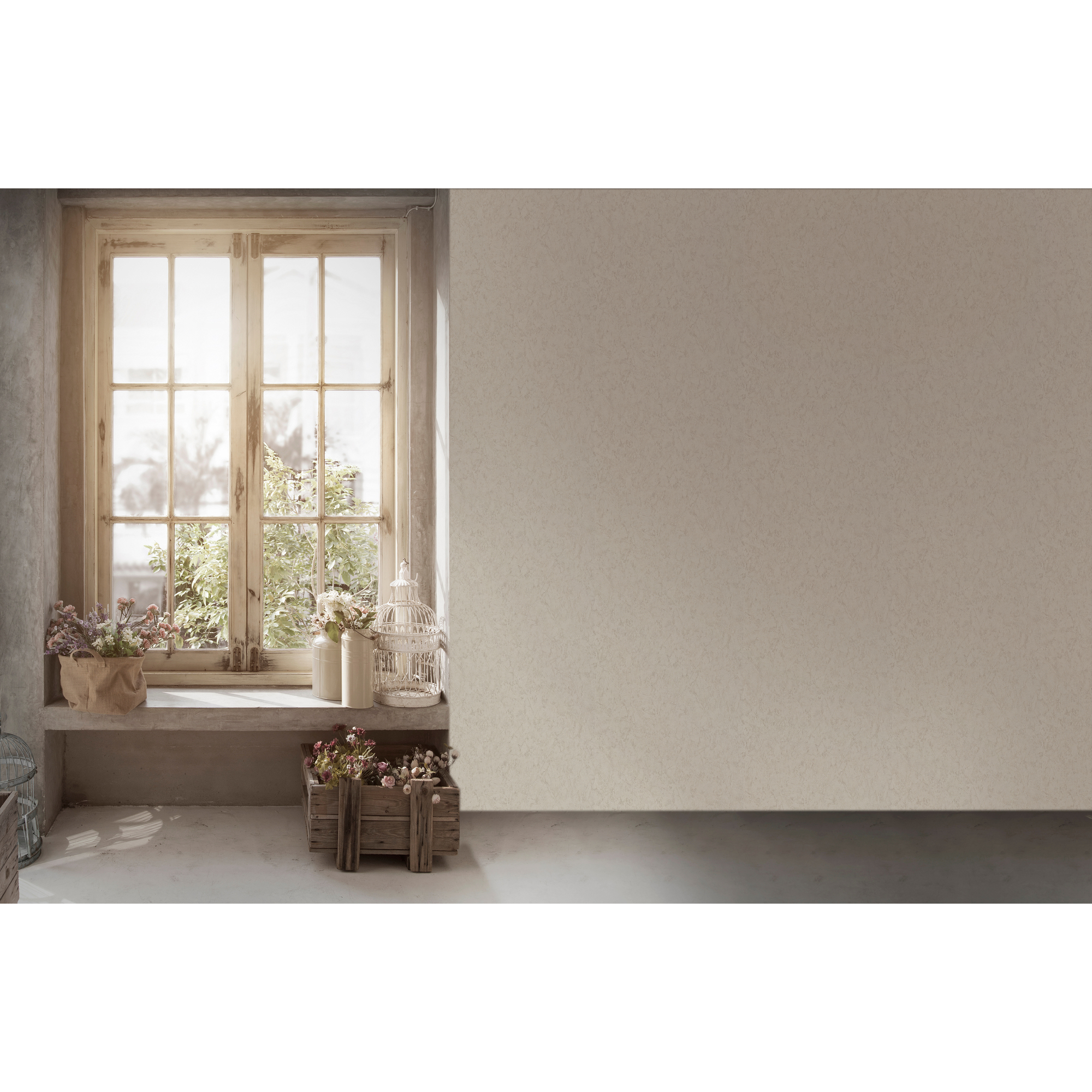 Vliestapete 'My Home. My Spa.' Betonoptik Uni weiß/grau 10,05 x 0,53 m + product picture