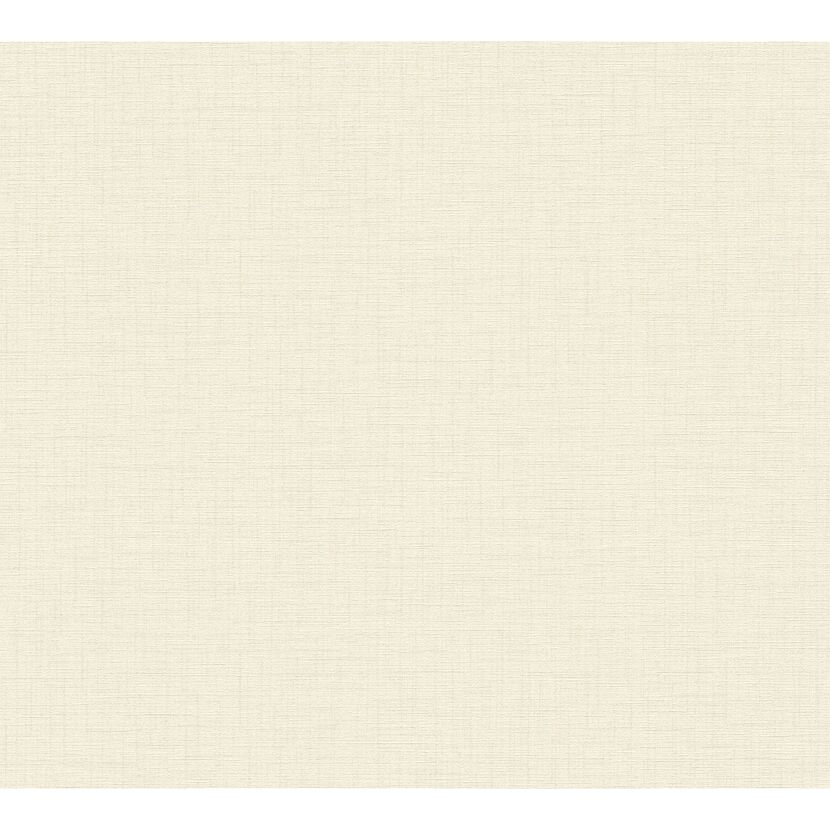 Cremefarbene Vliestapete mit Textilstruktur