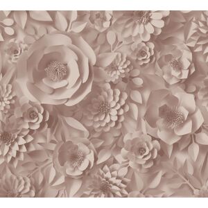 Vliestapete 'Pint Walls' 3D Blüten rosa/weiß 10,05 x 0,53 m