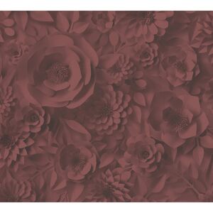 Vliestapete 'Pint Walls' 3D Blüten rot 10,05 x 0,53 m