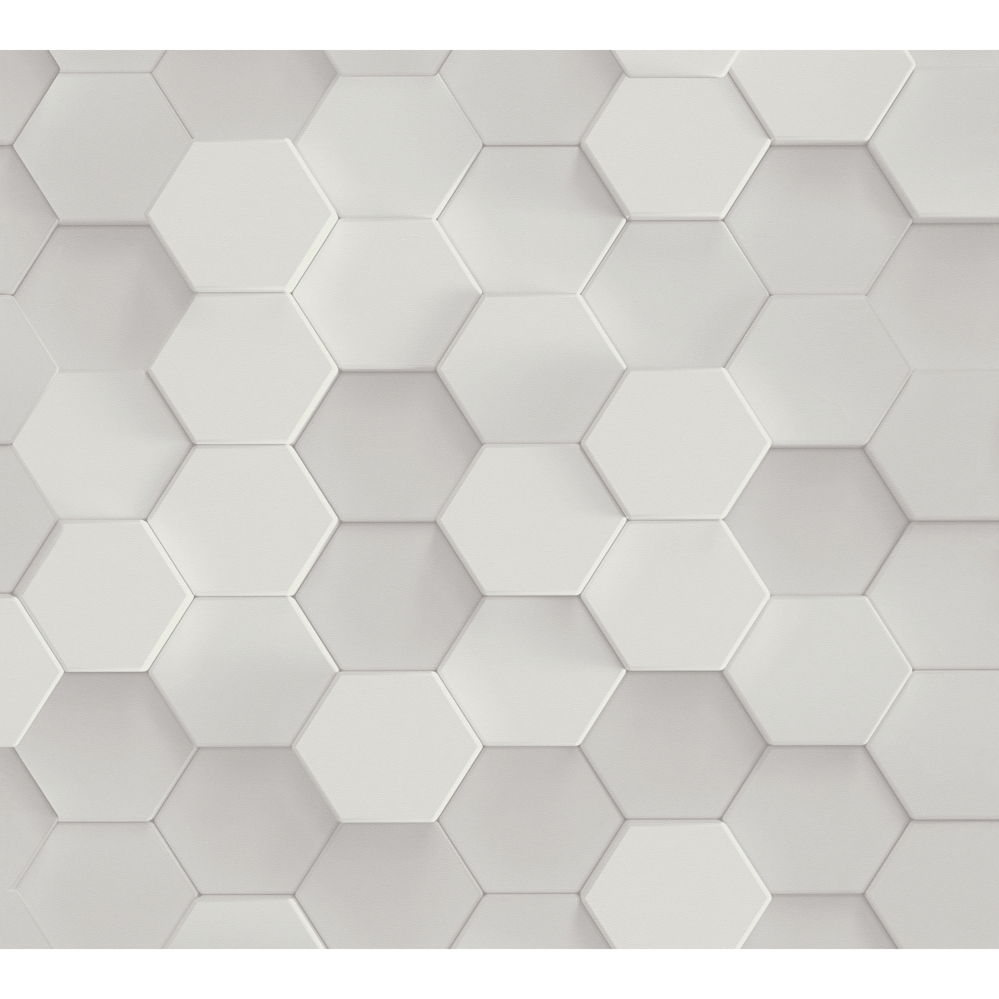 Vliestapete 'Pint Walls' Wabenmuster 3D grau/weiß 10,05 x 0,53 m + product picture