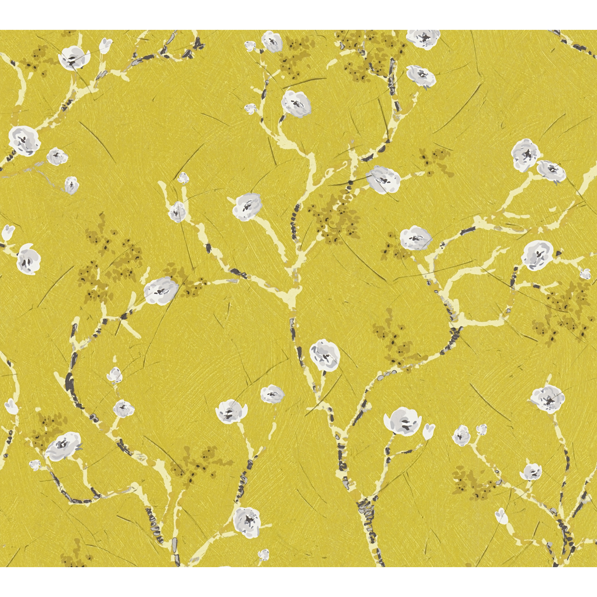 Vliestapete 'Pint Walls' Kirschblüten gelb/grau 10,05 x 0,53 m + product picture