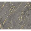 Graue Tapete mit goldenen Marmor-Effekten