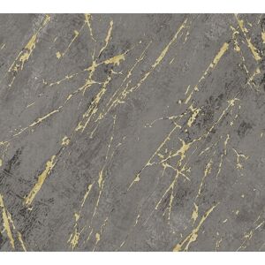 Vliestapete 'The BoS' Marmor anthrazit/gold 10,05 x 0,53 m