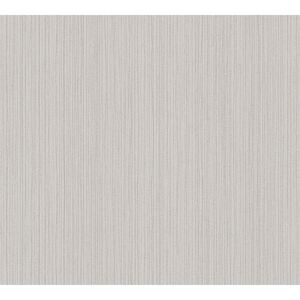 Vliestapete 'The BoS' Streifen grau/silber 10,05 x 0,53 m