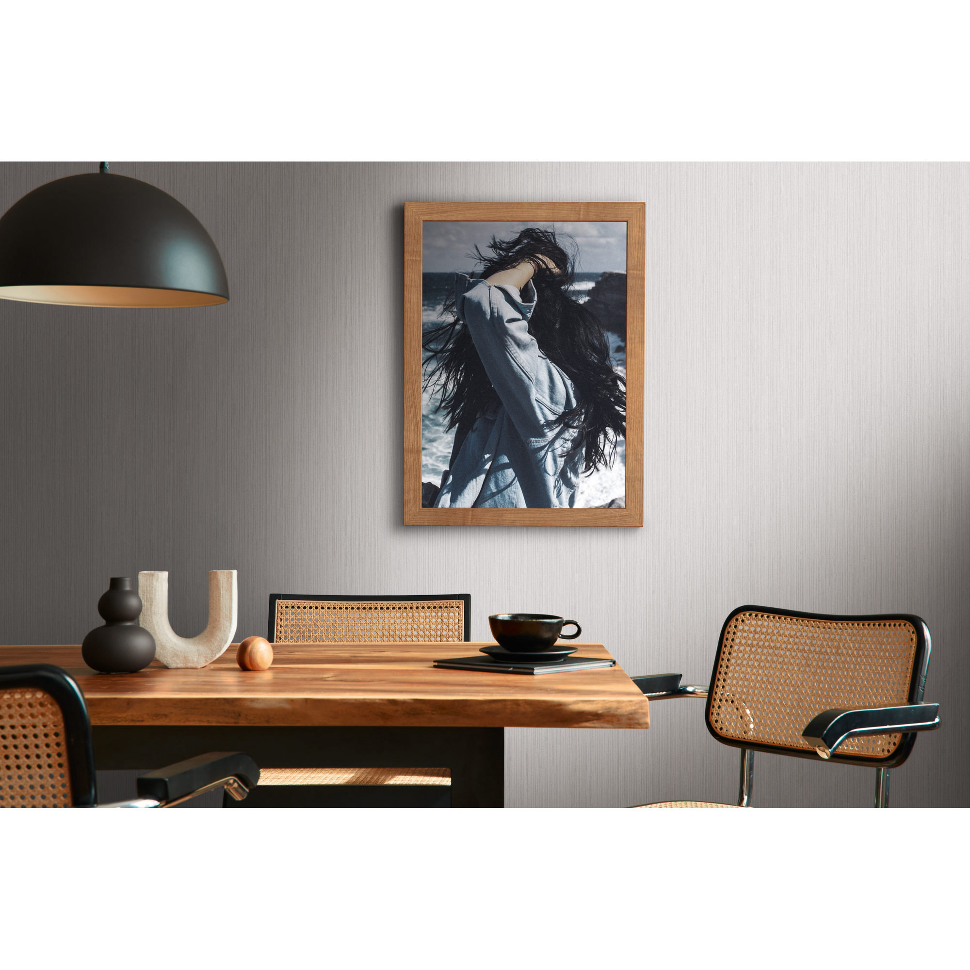 Vliestapete 'The BoS' Streifen grau/silber 10,05 x 0,53 m + product picture