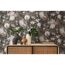 Wohnzimmer mit Vintage Blumentapete