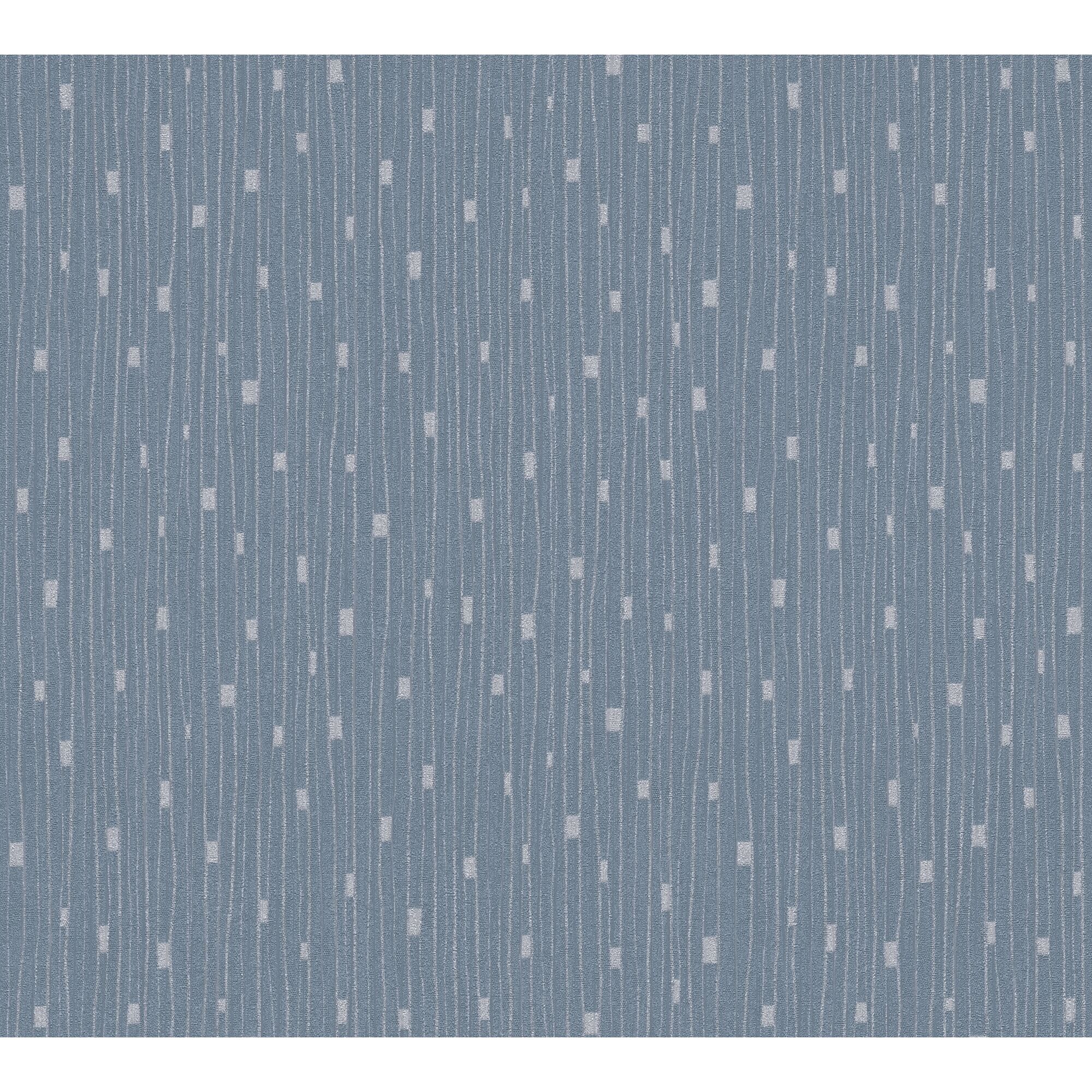 Blaue Vliestapete The BoS mit Linienmuster