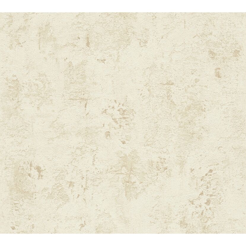 Beige Vliestapete mit Betonwandoptik
