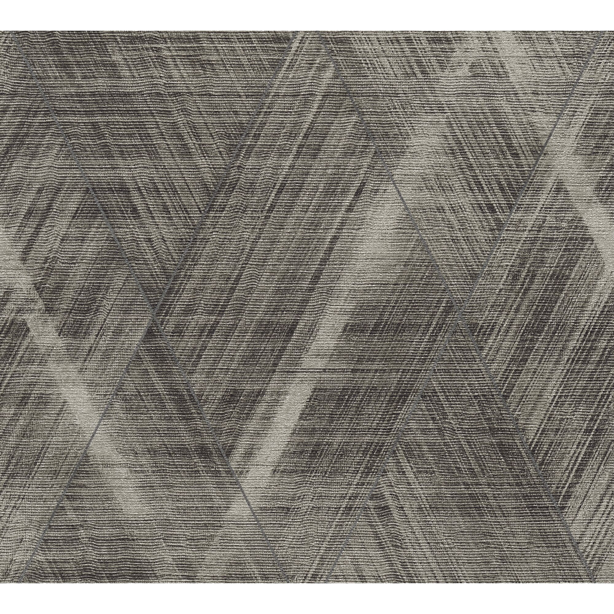 Vliestapete mit Rautenmuster in Grau