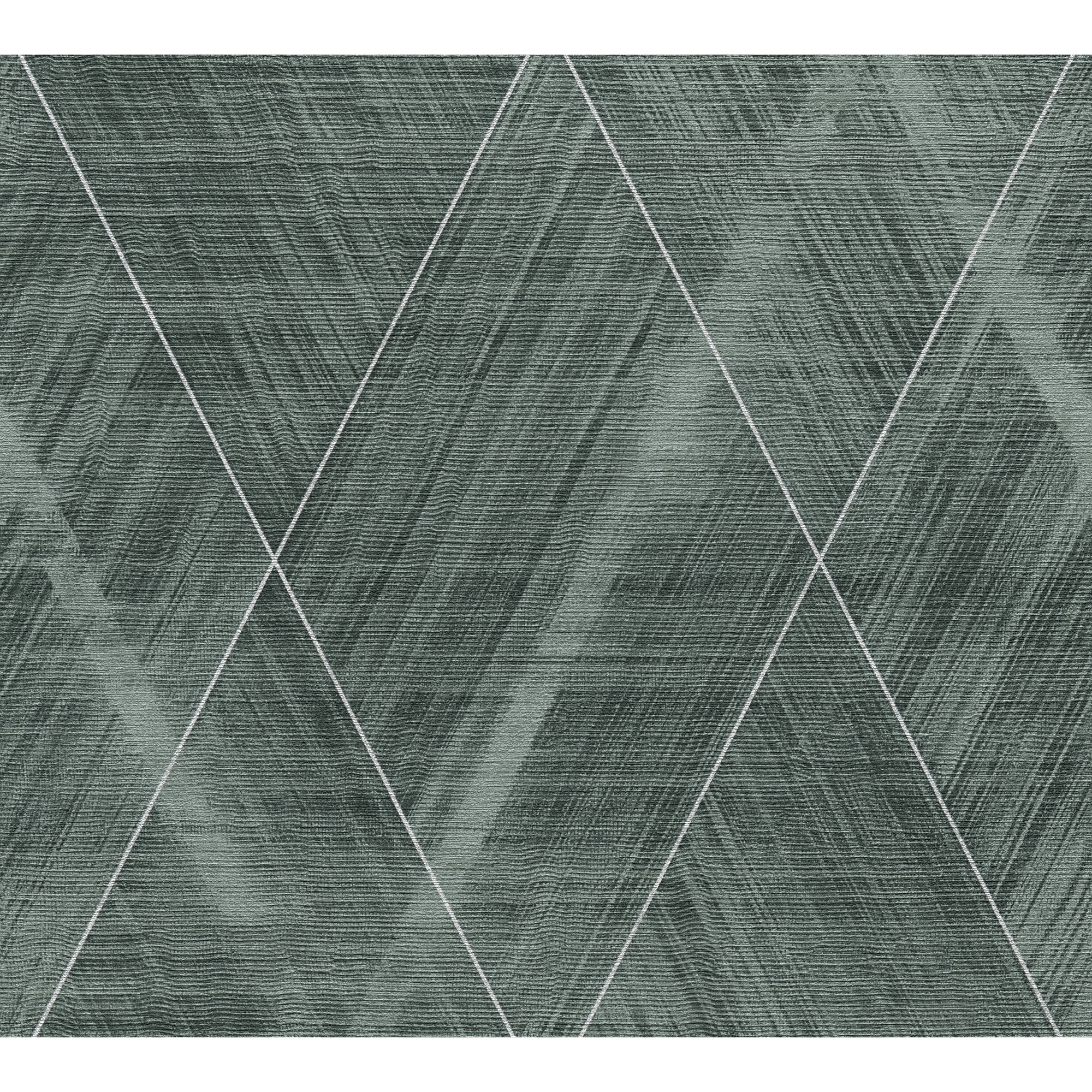 Vliestapete 'The BoS' Rautenmuster grün/schwarz 10,05 x 0,53 m + product picture
