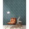 Blaugrüne Vliestapete The BoS mit 3D-Betonoptik