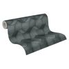 Graue Vliestapete The BoS mit 3D-Betonoptik aufgerollt