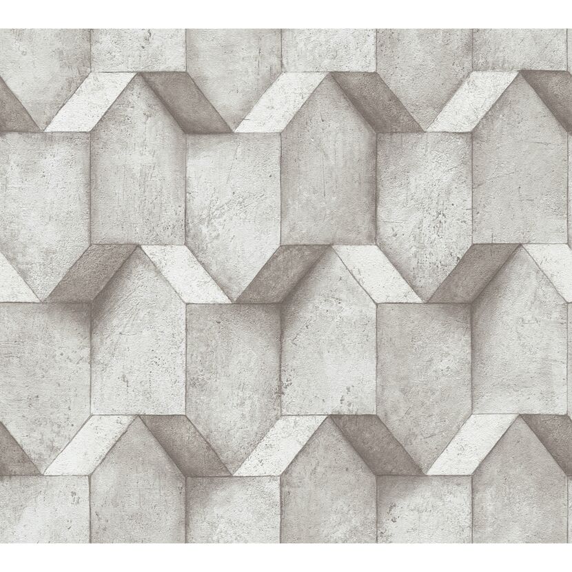 Graue Vliestapete The BoS 3D-Betonoptik